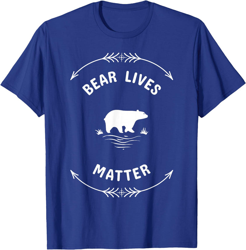 Animal Lover Save The Bears Wild Animal Tees Animal Lover Bear Lives Matter Save The Bears T-Shirt T-Shirt - Royal Blue