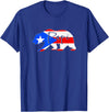 Boricua Strong Papi Bear Shirt Puerto Rico Flag Boricua T-Shirt - Royal Blue