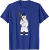 GrafixJoker Baseball Polar Bear Pete T-Shirt - Royal Blue