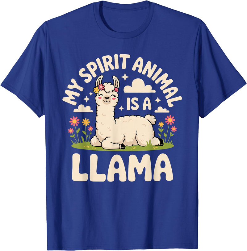 Llama Gift Llama Lover Accessories & Lama Stuff Funny Llama Art for Men Women Kids Alpaca Gag Llama Lover T-Shirt - Royal Blue