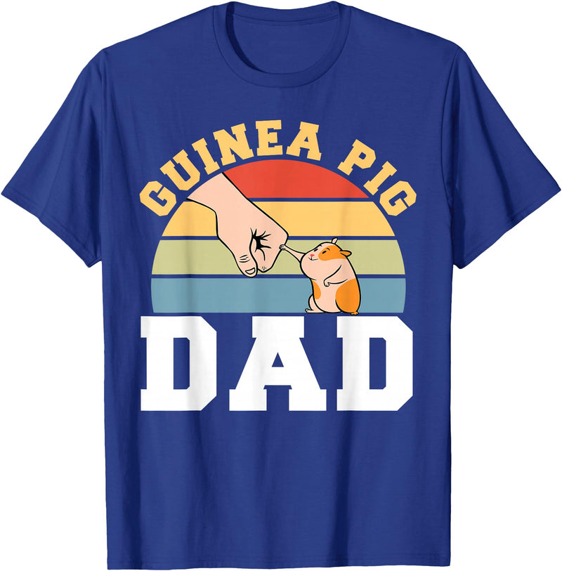 Vintage Guinea Pig Dad T-Shirt - Royal Blue