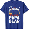 Crazy Grandpa Apparel & Gifts Fun Grandpa Animal Sunset Graphic - Grandpapa Bear T-Shirt - Royal Blue