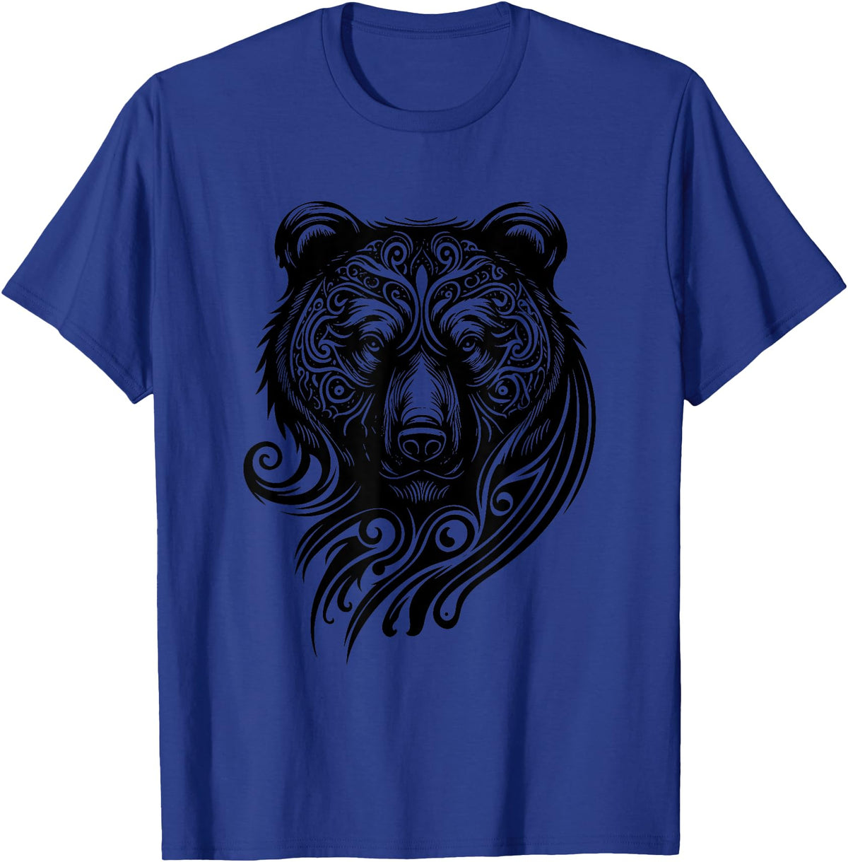 Best Tribal Tattoo Designs I Trends I Born for Art Bear Grizzly Nordic Indian Celtic Mythology Wild Animal Fan T-Shirt - Royal Blue
