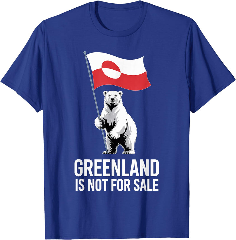 Arctic Polar Bear Greenland Protest Greenland is Not for Sale Arctic Polar Bear T-Shirt - Royal Blue