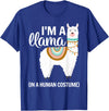 Human Costumes Inc. Llama Halloween Costume I'm A Llama in A Human Costume T-Shirt - Royal Blue