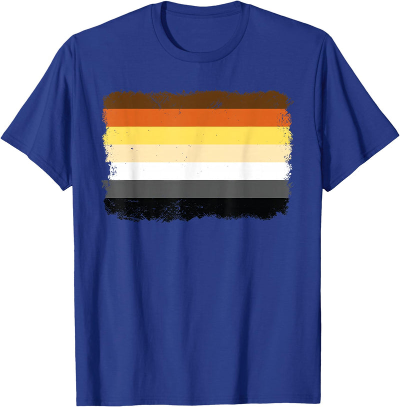 LGBTQ Bear Flag Gay Pride Gift For Men LGBT Papa Mens Gay Pride Month - Gay Flag Bear T-Shirt - Royal Blue
