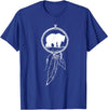 American Indian Shirts by CrushRetro Native American Dreamcatcher Bear Women Men Kids T-Shirt - Royal Blue