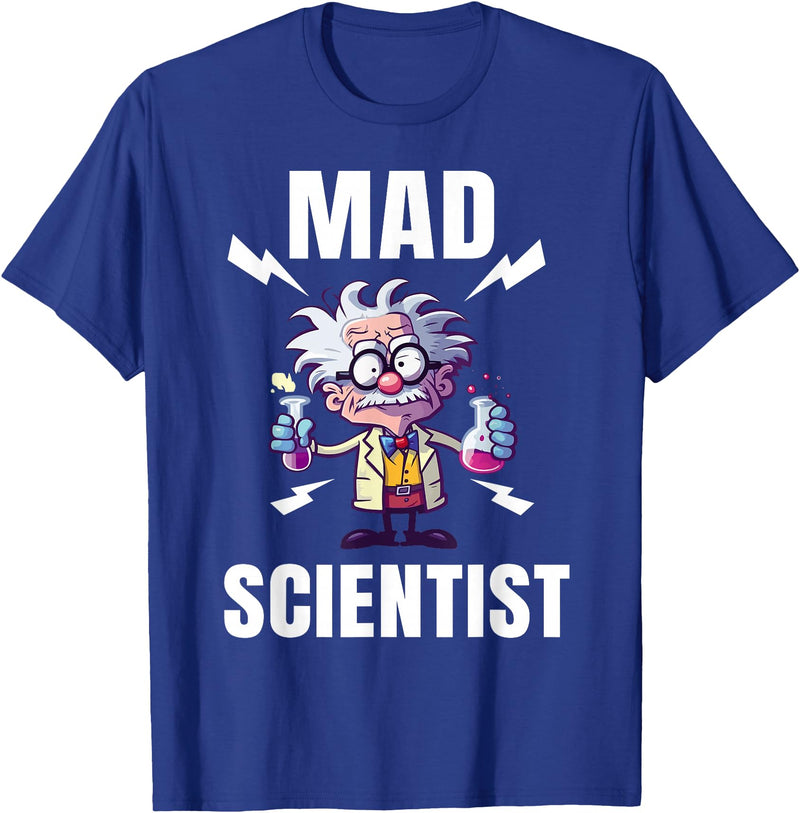 Funny Science Mad Scientist Shirt Kids Toddler Boys Girls Child Science T-Shirt - Royal Blue