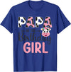 Cow Birthday Shirt For Family Men Women Cow Lover Papa of The Birthday Girl Farm Cow 1 St Birthday Girl T-Shirt - Royal Blue