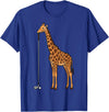 Golf Golfing Golfer Giraffe Animal Safari Giraffe Golf T-Shirt - Royal Blue
