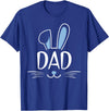 Dad Bunny Rabbit Face Family Group Easter Father's Day T-Shirt in Royal Blue