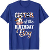 Love Family Matching Sister Of The Birthday Boy Cow Farm 1St Birthday Boy T-Shirt - Royal Blue