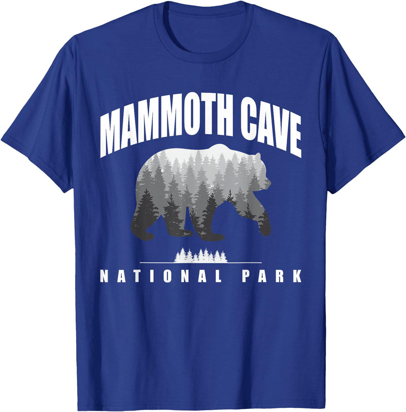 Mammoth Cave National Park USA Parks Mammoth Cave National Park Bear Souvenir US Parks T-Shirt - Royal Blue