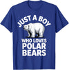 Polar Bear Gift Polar Bear Accessories & Stuff Cute Polar Bear Art for Boys Kids Men Arctic Polar Bear T-Shirt - Royal Blue