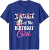 Vintage Retro Birthday Mamaw Of The Birthday Girl Farm Cow 1St Birthday Girl T-Shirt - Royal Blue