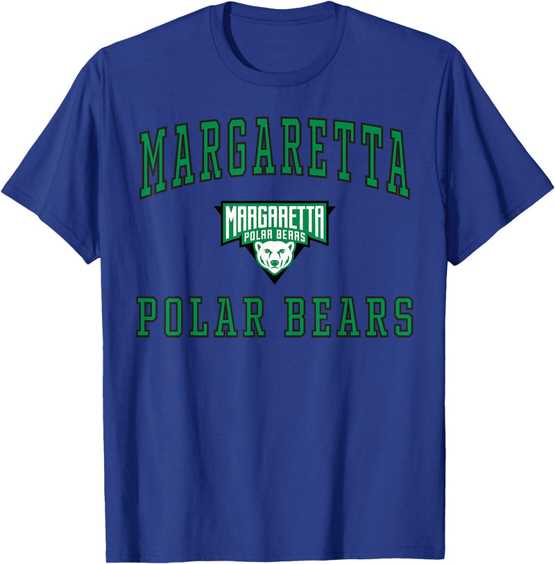 Official High School Fan Gear Margaretta High School Polar Bears T-Shirt C1 T-Shirt - Royal Blue