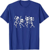 halloween costumes skeleton halloween dabbing and dancing tshirt T-Shirt - Royal Blue