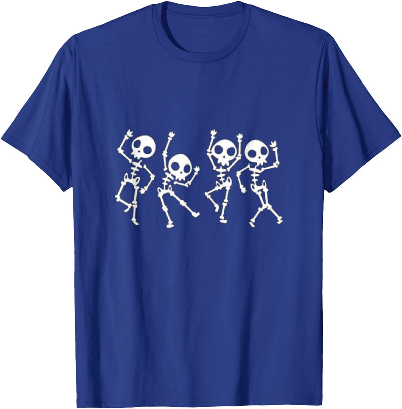 halloween costumes skeleton halloween dabbing and dancing tshirt T-Shirt - Royal Blue