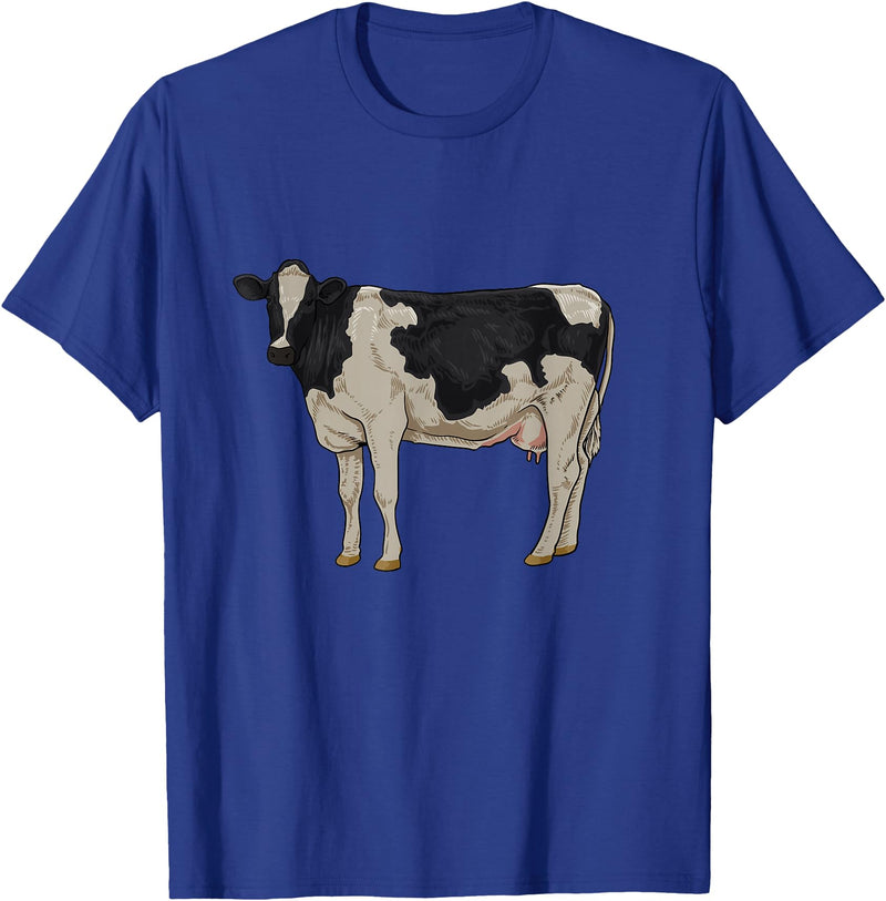 Cows and cattle Drawing of a Holstein cattle T-Shirt - Royal Blue