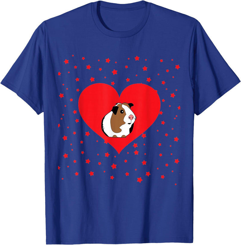 Guinea Pig Accessories & Shirts Guinea Pig Valentine's Day Shirt - Funny Guinea Pig Tshirt T-Shirt - Royal Blue