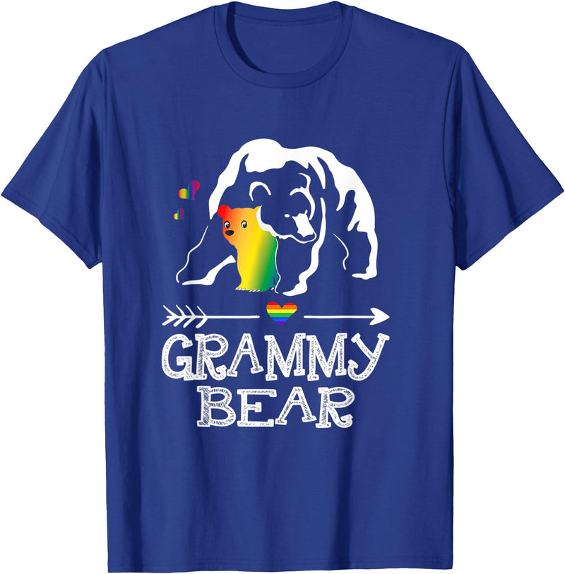 Proud Mom LGBT Pride Tee Grammy Bear Grammy Bear Proud Mom Rainbow Flag LGBT Pride T-Shirt - Royal Blue