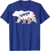 Nana Shirts By No1 Tees Nana Bear Shirt - Nana Bear Water Color Flower Grandma T-Shirt - Royal Blue