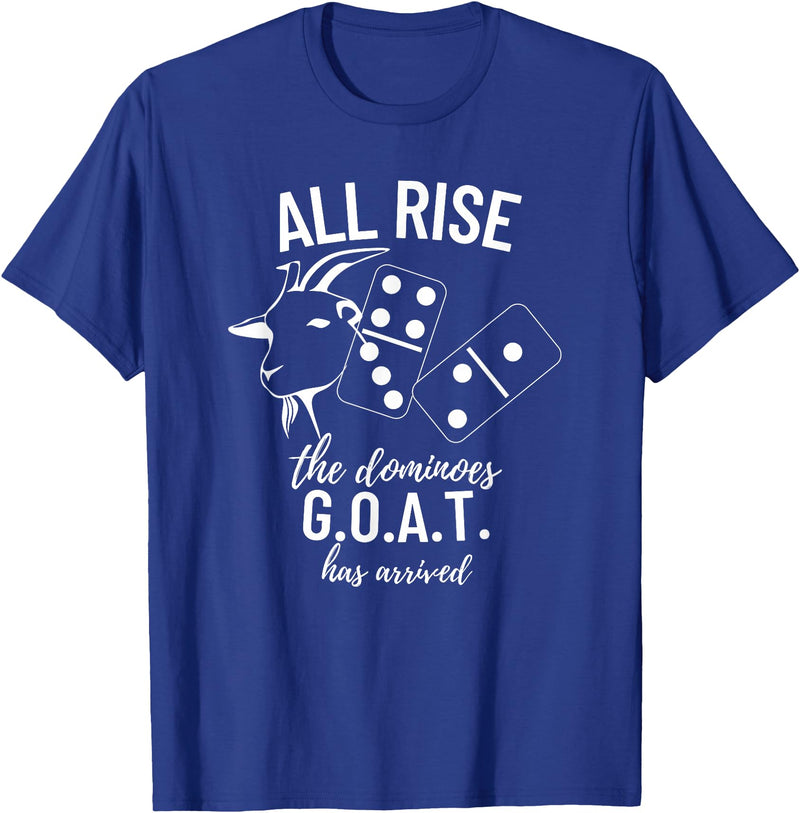 Dominoes Uniform Apparel Dominoes G.O.A.T All Rise Champ - Dominoes T-Shirt - Royal Blue