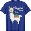Llama Pajamas GA Cute Pajama Llama Bed Time T-Shirt Llama Pajama T-Shirt - Royal Blue
