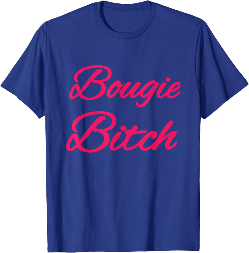 Mood wear Bougie Bitch T-Shirt - Black, Small - Modern Fun, Letter Print - Halloween, Party, Birthday, Christmas - Women,