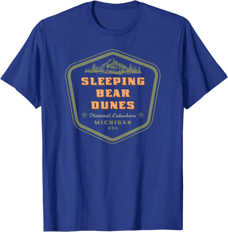Presto State Park Michigan Teez Sleeping Bear Dunes National Lakeshore Michigan Vintage T-Shirt - Royal Blue