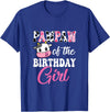 Vintage Retro Birthday Pawpaw Of The Birthday Girl Farm Cow 1St Birthday Girl T-Shirt - Royal Blue