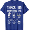 Things I Do in My Spare Time Bunny Rabbit Girls Kids Womens T-Shirt in Royal Blue