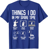 Things I Do in My Spare Time Bunny Rabbit Girls Kids Womens T-Shirt in Royal Blue