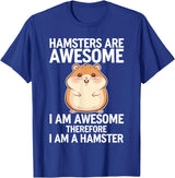 Cute Hamster Design for Men Women Kids Animal Hamster Lover T-Shirt - Royal Blue