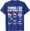 Pig Things I Do In My Spare Time Novelty Designs Pig Things I Do In My Spare Time For Men Women & Kids T-Shirt - Royal Blue