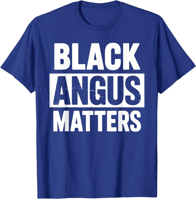 Black Angus Gift Cattle Farm Accessories & Stuff Best Black Angus Art for Men Women Beef Cattle Rancher T-Shirt - Royal Blue