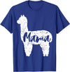 Happy Mothers Day Shirt Cute Gift Ideas Cute Proud Mama Llama Alpaca Happy Mothers Day Gift Shirt T-Shirt - Royal Blue