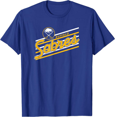 Cow Buffalo Sabres Retro Performer Royal Nhl Officially T-Shirt
