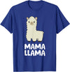 Llama Mama And Llama Papa Gifts Women Llama Mom Mama Llama T-Shirt - Royal Blue
