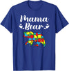 Mama Bear Autism Awareness Mom Puzzle Clothing Co Autism Awareness Mama Bear Proud Autistic Mom T-Shirt - Royal Blue
