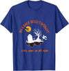 LITSHOGEN On A Dark Desert Highways - Riding Witch Halloween Day T-Shirt - Royal Blue