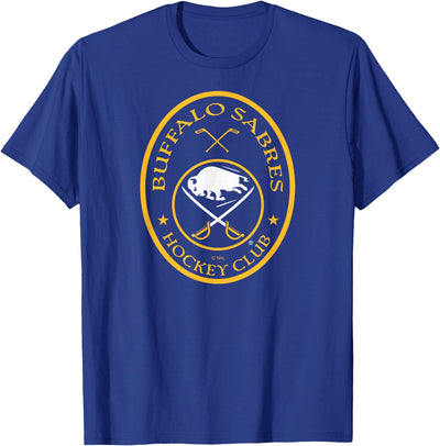 Cow Buffalo Sabres Iconic Royal Blue Officially T-Shirt