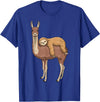 SubliminalFantasy Co. Sloth Llama Sloth Riding Llama Sloth Sleeping on Llama T-Shirt - Royal Blue