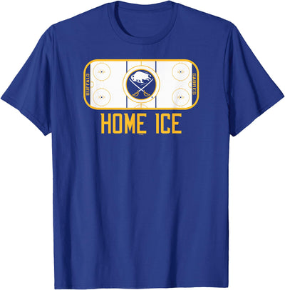 Cow Buffalo Sabres Home Ice Blue Officially T-Shirt
