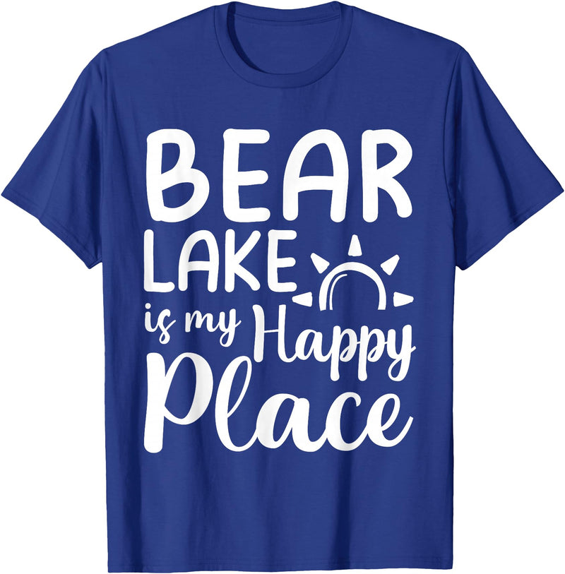 Lake Gifts & Accessories Bear Lake Is My Happy Place - Camping Nature Outdoor Lake T-Shirt - Royal Blue