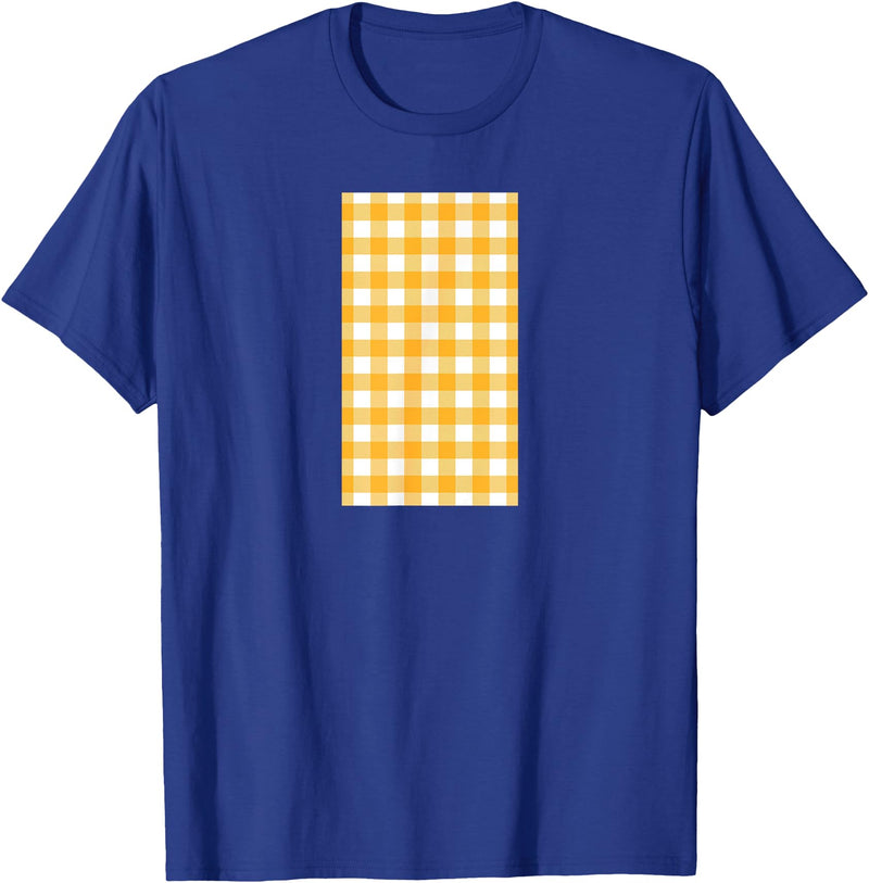 Buffalo Plaid and Checkered Squares Yellow Checkered Square Buffalo Plaid T-Shirt - Royal Blue