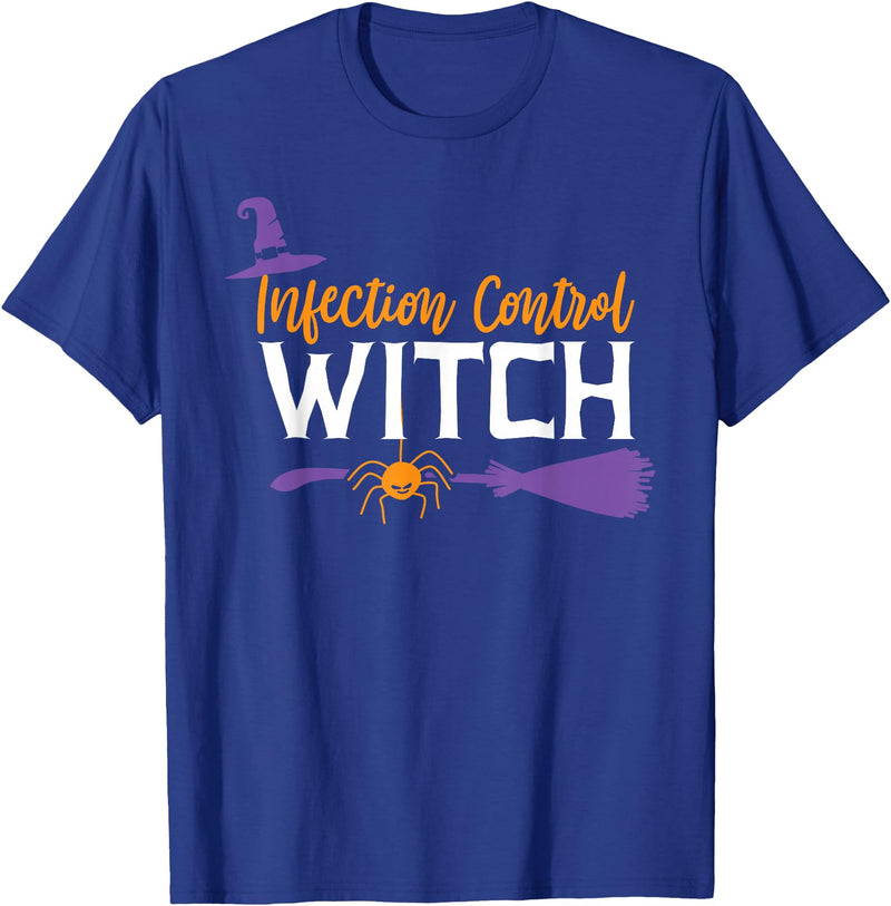 Infection Control Nurse Co. Halloween Infection Control Nurse Prevention Nursing Squad T-Shirt - Royal Blue