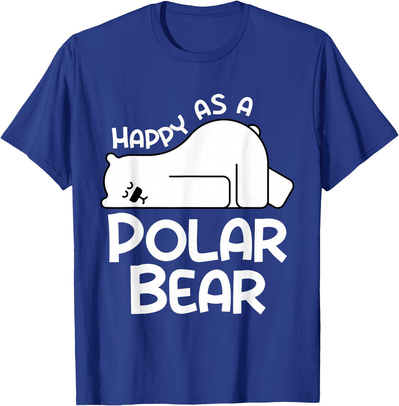 Polar Bear Design Polar Bear Stuff | Happy As a Polar Bear T-Shirt - Royal Blue