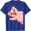 Funny Pig Lover & Owner Gift Ideas Pig Swine Kids Boys Girls Women T-Shirt - Royal Blue