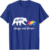 Cute Pansexual and Bisexual Mama Gift Tee Cute Pansexual Mama Bear T-Shirt - Royal Blue